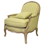 Кресло Ava Classical Armchair green striped flax варинант исполнения - 3 | Loft Concept в Ижевске
