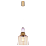 Подвесной светильник со стеклянным плафоном янтарного цвета Prestige варинант исполнения - 2 | Loft Concept в Ижевске