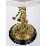 Чаша стеклянная прозрачная на бронзовой подставке с фигуркой девушки Eden Garden варинант исполнения - 4 | Loft Concept в Ижевске