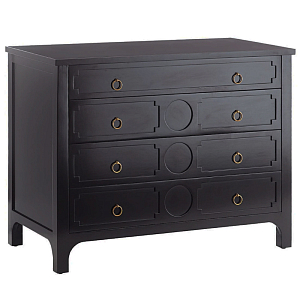 Комод с 4-мя ящиками Lawrence chest of drawers Black Черный