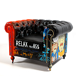 Кресло "Умный Умник" Rick and Morty graffiti chair натуральная кожа  варинант исполнения - 1 | Loft Concept в Ижевске