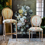 Барный стул из массива бука светло-зеленый с растительным орнаментом Raffael Angel Green Bar stool варинант исполнения - 8 | Loft Concept в Ижевске