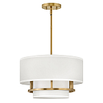 Потолочный светильник с двухслойным белым текстильным абажуром Hinkley варинант исполнения - 15 | Loft Concept в Ижевске
