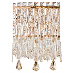 Люстра круглая с хрустальными подвесками на золотистом каркасе Roul Crystal Light варинант исполнения - 10 | Loft Concept в Ижевске