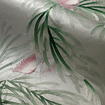 Обои ручная роспись Silk Tree Colourway SC-92 on Crackled Silver on Shell Pink metallic silk варинант исполнения - 1 | Loft Concept в Ижевске