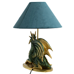 Настольная лампа с абажуром Дракон Green Dragon Синий абажур варинант исполнения - 4 | Loft Concept в Ижевске