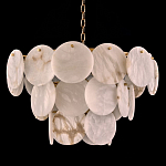 Люстра трехъярусная с подвесками из округлых элементов Cryptocrystalline Stone варинант исполнения - 1 | Loft Concept в Ижевске
