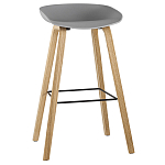 Барный стул на ножках из натурального дерева Boras Grey варинант исполнения - 1 | Loft Concept в Ижевске