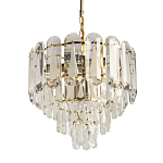 Люстра многоярусная с овальными прозрачными подвесками 36 см Harmonica варинант исполнения - 1 | Loft Concept в Ижевске