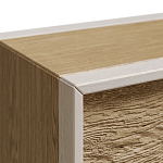 Тумба 2 ящика с подсветкой на рельефном фасаде Warm Industrial варинант исполнения - 9 | Loft Concept в Ижевске