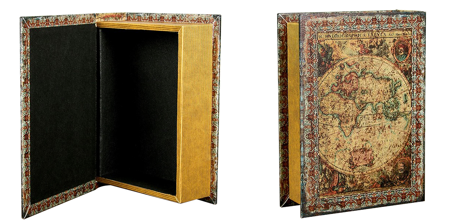 Шкатулка-книга Vintage World Map Book Box Шкатулка-книга Vintage World Map Book Box - Loft-Concept в Ижевске