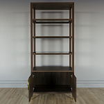 Стеллаж со стеклянными полками Elsa Dreams Walnut варинант исполнения - 4 | Loft Concept в Ижевске