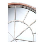 Зеркало-окно настенное в венецианском стиле с деревянной рамой бежевого цвета Venetian Smooth варинант исполнения - 2 | Loft Concept в Ижевске