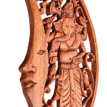 Панно из дерева Ганеша и месяц Panel With Animals варинант исполнения - 3 | Loft Concept в Ижевске