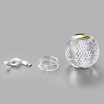 Настольная лампа с прозрачным шарообразным плафоном на цилиндрической подставке Crystal Globule варинант исполнения - 3 | Loft Concept в Ижевске