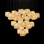 Люстра подвесная с квадратными плафонами из натурального камня Glowing Spheres варинант исполнения - 6 | Loft Concept в Ижевске