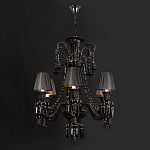 Люстра подвесная с плиссированными абажурами и множеством подвесок черного цвета Диаметр 62 см Lustre Reverie варинант исполнения - 2 | Loft Concept в Ижевске