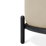 Банкетка овальная бежевый велюр на 4-х металлических ножках черного цвета SANJAY варинант исполнения - 4 | Loft Concept в Ижевске