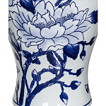 Ваза с бело-синей росписью и изображением цветов Blue & White Ornament варинант исполнения - 1 | Loft Concept в Ижевске