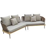 Диван садовый угловой Counter серый варинант исполнения - 1 | Loft Concept в Ижевске