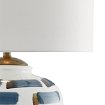 Настольная лампа керамическая с белым тканевым абажуром Perfect White Canvas варинант исполнения - 1 | Loft Concept в Ижевске