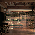 Обои ручная роспись The Art of Learning and Steps for the Flowers by Teo Yang Special Colourway on purple painted Xuan paper варинант исполнения - 1 | Loft Concept в Ижевске