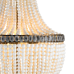 Люстра каплевидной формы декорированная нитями стеклянных бусин молочного цвета Bead threads варинант исполнения - 1 | Loft Concept в Ижевске