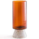 Высокая чаша из янтарного стекла Amber Marble Vase варинант исполнения - 1 | Loft Concept в Ижевске