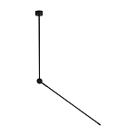 Потолочный светильник черного цвета с поворотным вытянутым плафоном Trumpet tube варинант исполнения - 1 | Loft Concept в Ижевске