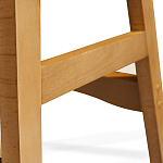 Барный стул со спинкой и подлокотниками на 4-х деревянных ножках Кремовый Велюр Ava Charm варинант исполнения - 7 | Loft Concept в Ижевске