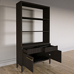 Стеллаж Primo с ящиками Темный орех варинант исполнения - 7 | Loft Concept в Ижевске