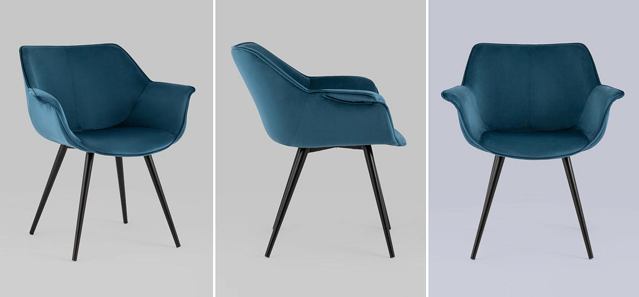 Стул Mason chair Пыльно-Синий Велюр Стул Mason chair Пыльно-Синий Велюр - Loft-Concept в Ижевске