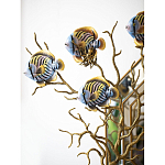 Ваза зеленая с бронзовыми ветвями и фарфоровыми рыбками Eden Garden варинант исполнения - 2 | Loft Concept в Ижевске