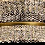 Люстра двухъярусная с золотого цвета и прозрачными подвесками Pettico варинант исполнения - 5 | Loft Concept в Ижевске