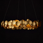 Люстра круглая из многослойных золотых дисков Metal Disc Chandelier варинант исполнения - 6 | Loft Concept в Ижевске