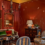 Обои с вышивкой ручной работы Ceres Original colourway on wool sateen варинант исполнения - 2 | Loft Concept в Ижевске