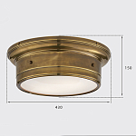 Потолочный светильник круглый цвета состаренная латунь Modern Simple Ceiling Light варинант исполнения - 5 | Loft Concept в Ижевске