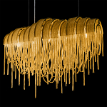 Люстра подвесная с металлическими цепочками и изогнутыми металлическими дугами 72 см Atlantis Chain варинант исполнения - 19 | Loft Concept в Ижевске