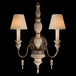 Бра с двумя конусовидными белыми тканевыми абажурами Terrain варинант исполнения - 2 | Loft Concept в Ижевске