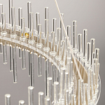 Люстра круглая с прозрачными стеклянными трубками 51 см Nembus варинант исполнения - 11 | Loft Concept в Ижевске