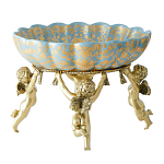 Чаша с орнаментом на бронзовых ножках в виде ангелов Eden Garden варинант исполнения - 1 | Loft Concept в Ижевске