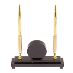 Часы настольные с двумя ручками из натурального камня Stone Clock варинант исполнения - 7 | Loft Concept в Ижевске