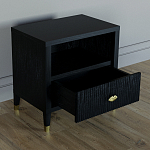 Прикроватная тумбочка с полкой Elsa Dreams Black варинант исполнения - 2 | Loft Concept в Ижевске