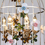 Люстра в виде клетки с цветами Flower Cell варинант исполнения - 2 | Loft Concept в Ижевске