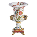 Ваза из фарфора с бронзовыми Овнами Bronze Aries варинант исполнения - 1 | Loft Concept в Ижевске