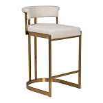 Стул барный букле бежевый с каркасом цвета матовое золото Tactility варинант исполнения - 2 | Loft Concept в Ижевске