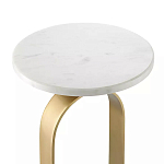 Столик приставной с овальным золотым основанием Oval Gold Base варинант исполнения - 2 | Loft Concept в Ижевске
