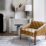 Дизайнерский журнальный стол с чёрной круглой столешницей Visanyp варинант исполнения - 3 | Loft Concept в Ижевске