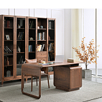 Стол рабочий округлой формы с 3-мя ящиками  Working Moonnut Table варинант исполнения - 3 | Loft Concept в Ижевске