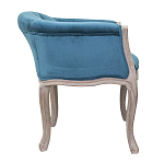 Кресло низкое в стиле прованс Louis French Armchair blue velour варинант исполнения - 1 | Loft Concept в Ижевске